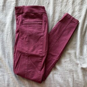 LOFT Skinny Pants in Raspberry